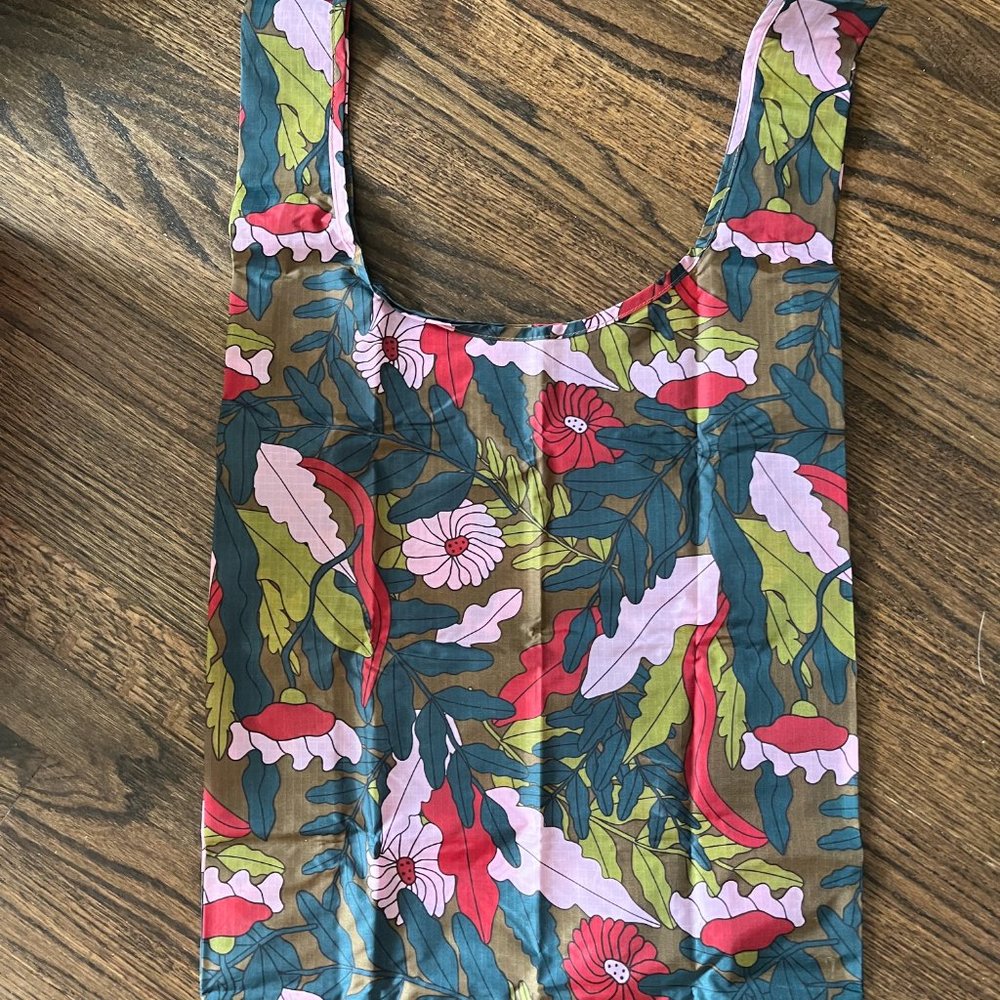 Standard Baggu Resuable Bag - Pink Fern from Archive Forest
